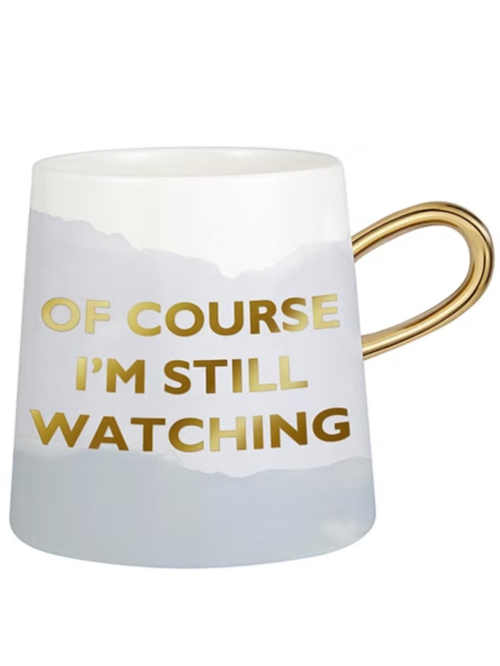 Slant Collections Of Course I’m Still Watching White Blue Watercolor Mug